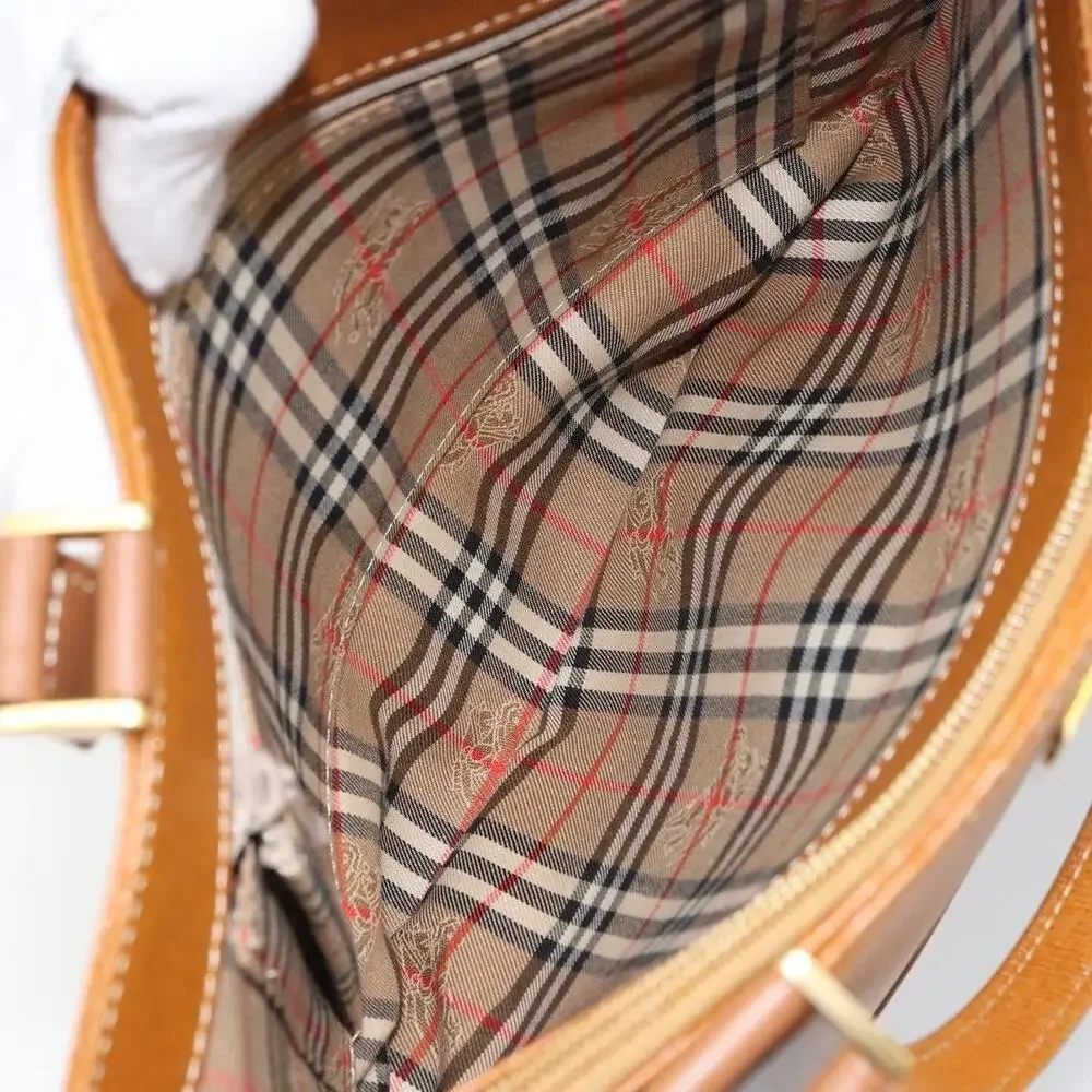 Burberry Leather Tote Bag Brown
